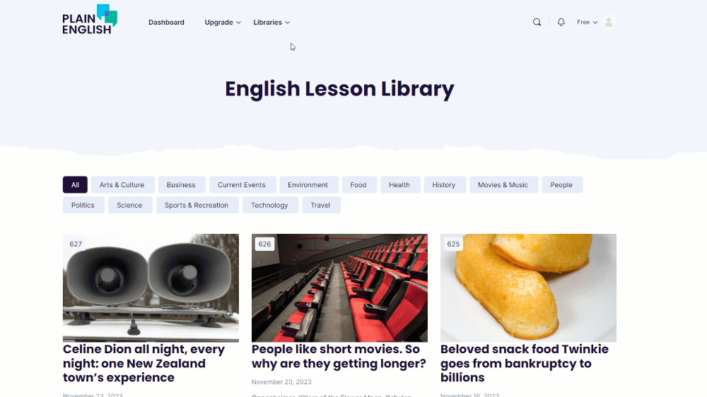 Explore Plain English transcripts from the Expressions Library