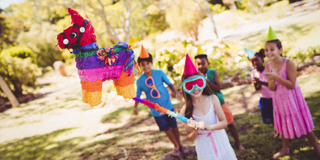 She took a crack at the pinata