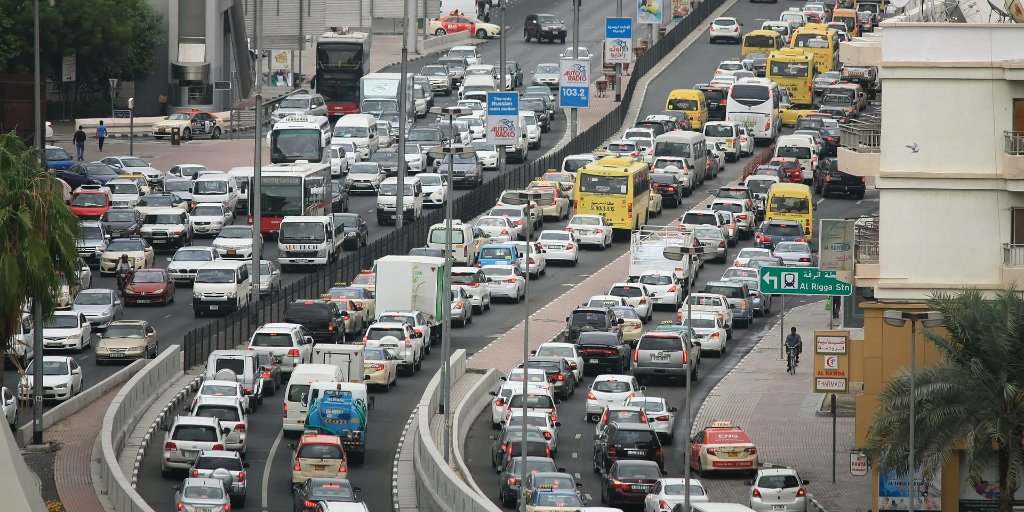 A car accident caused traffic to back up