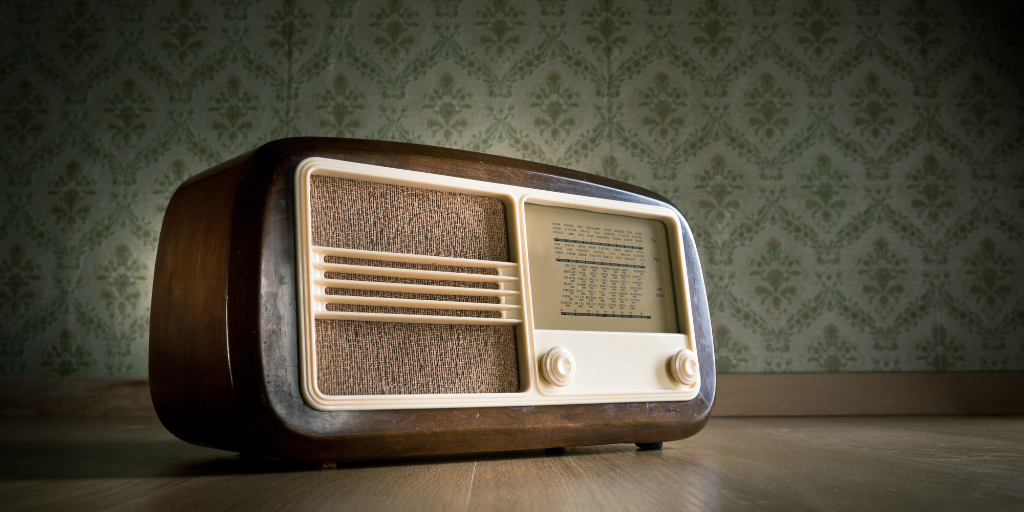 A vintage radio. Manufacturers of radios banded together to create the BBC 100 years ago.