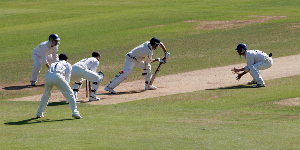 Five players in an English cricket match
