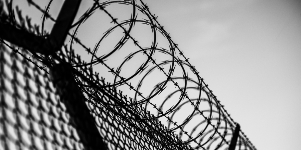 A prison fence