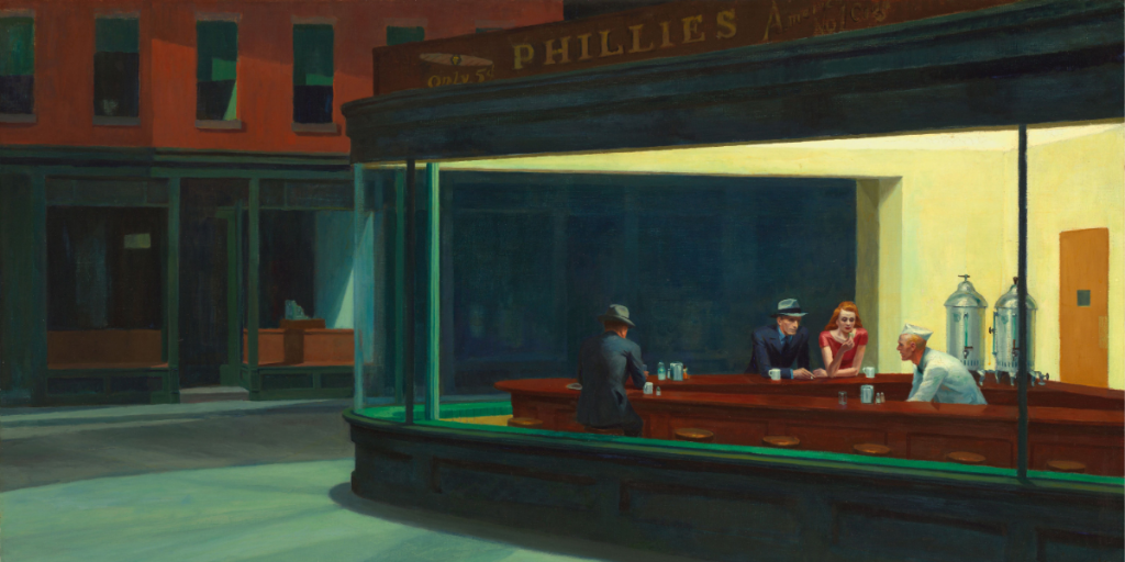 Edward Hopper's painting shows life in solitude and stillness