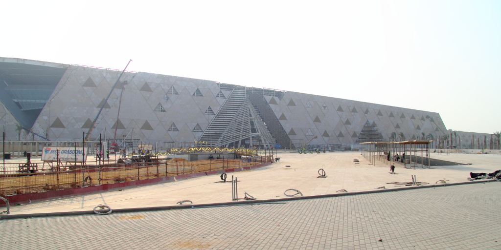 The Grand Egyptian Museum under construction in 2019