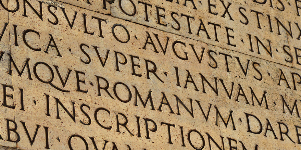 An inscription showing Latin writing