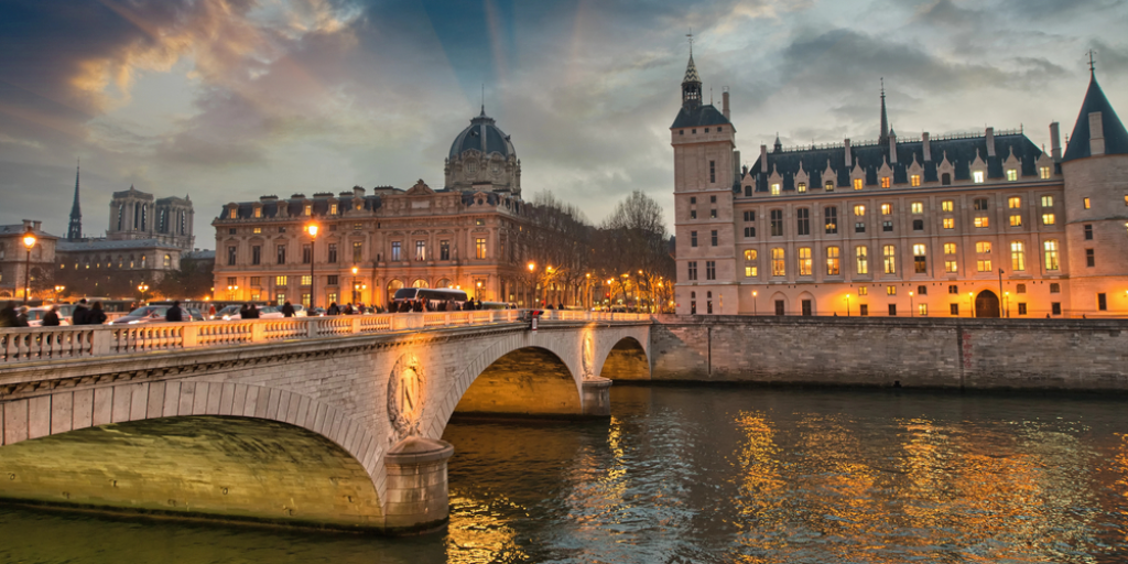 A view of the River Seine in central Paris.